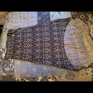 Triangle Print High Low Skirt.